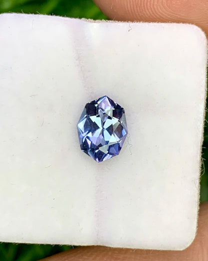 Natural Bi Color Tanzanite 0.83 Carat 7x5.4 MM Fancy Shape Faceted Gemstone