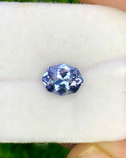 Natural Bi Color Tanzanite 0.83 Carat 7x5.4 MM Fancy Shape Faceted Gemstone