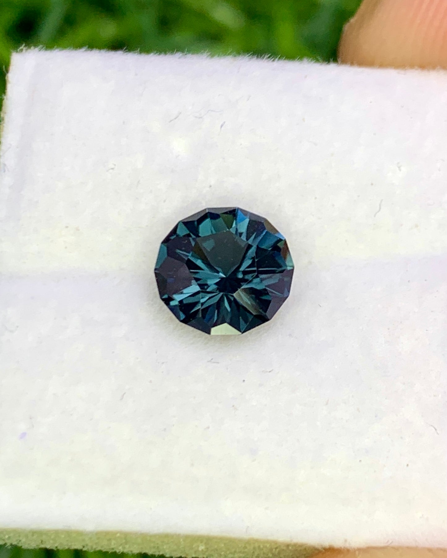 Natural Teal Spinel 1.18 Carat 7x7 MM Round Corner Cut Faceted Gemstone