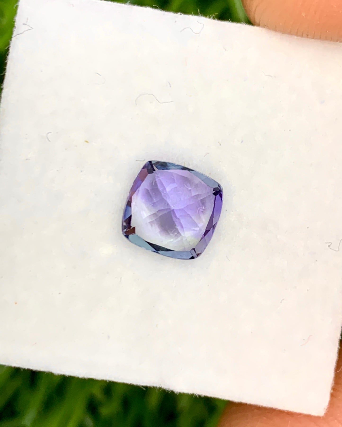 Natural Bi Color Tanzanite 1.25 Carat 6.5x6.5 MM Cushion Shape Faceted Gemstone