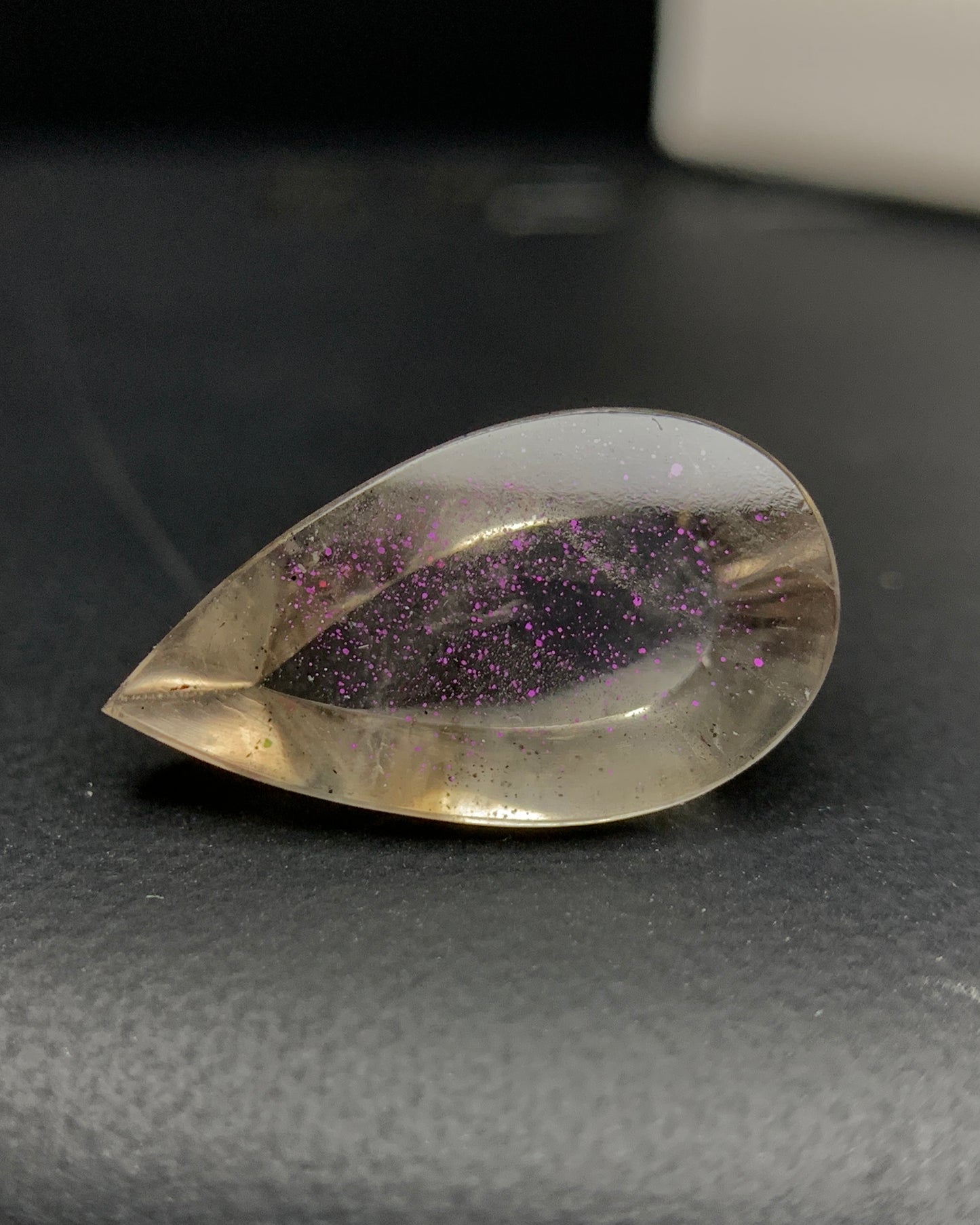Natural Rare Pink Fire Quartz 4.70 Carat 19x16 MM Pear Shape Covellite Quartz Gemstone from Brazil 