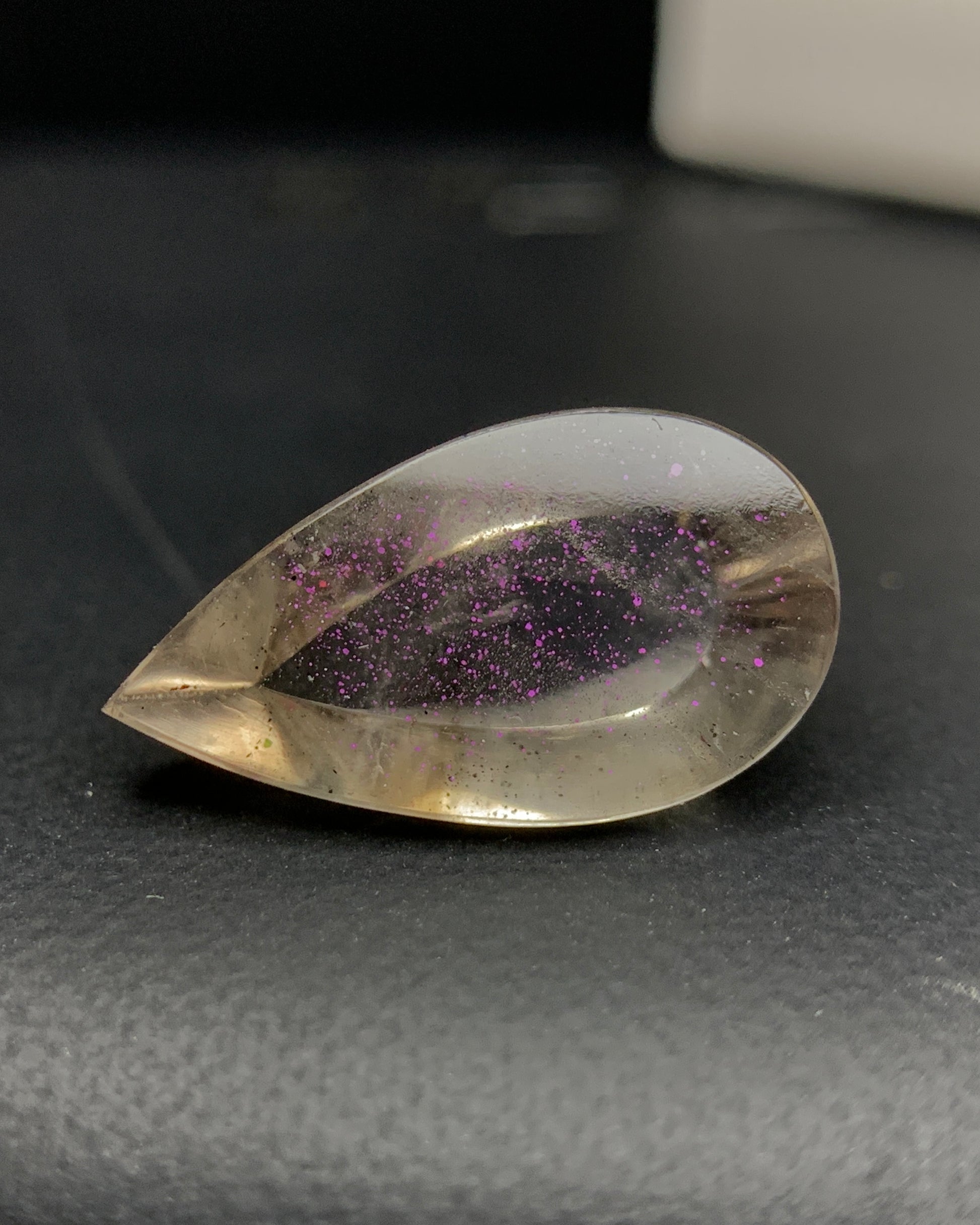 Natural Rare Pink Fire Quartz 4.70 Carat 19x16 MM Pear Shape Covellite Quartz Gemstone from Brazil 