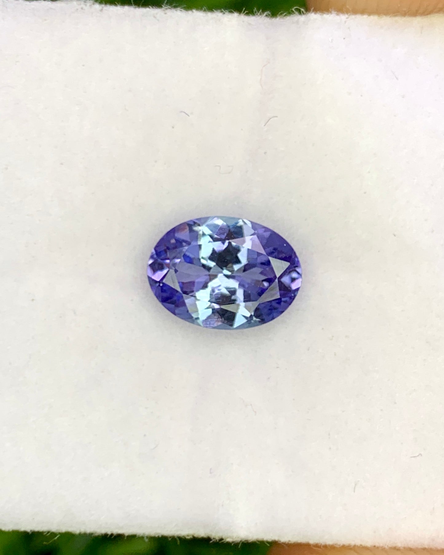 Natural Bi Color Tanzanite 0.96 Carat 7.5x5.5 MM Oval Shape Faceted Gemstone