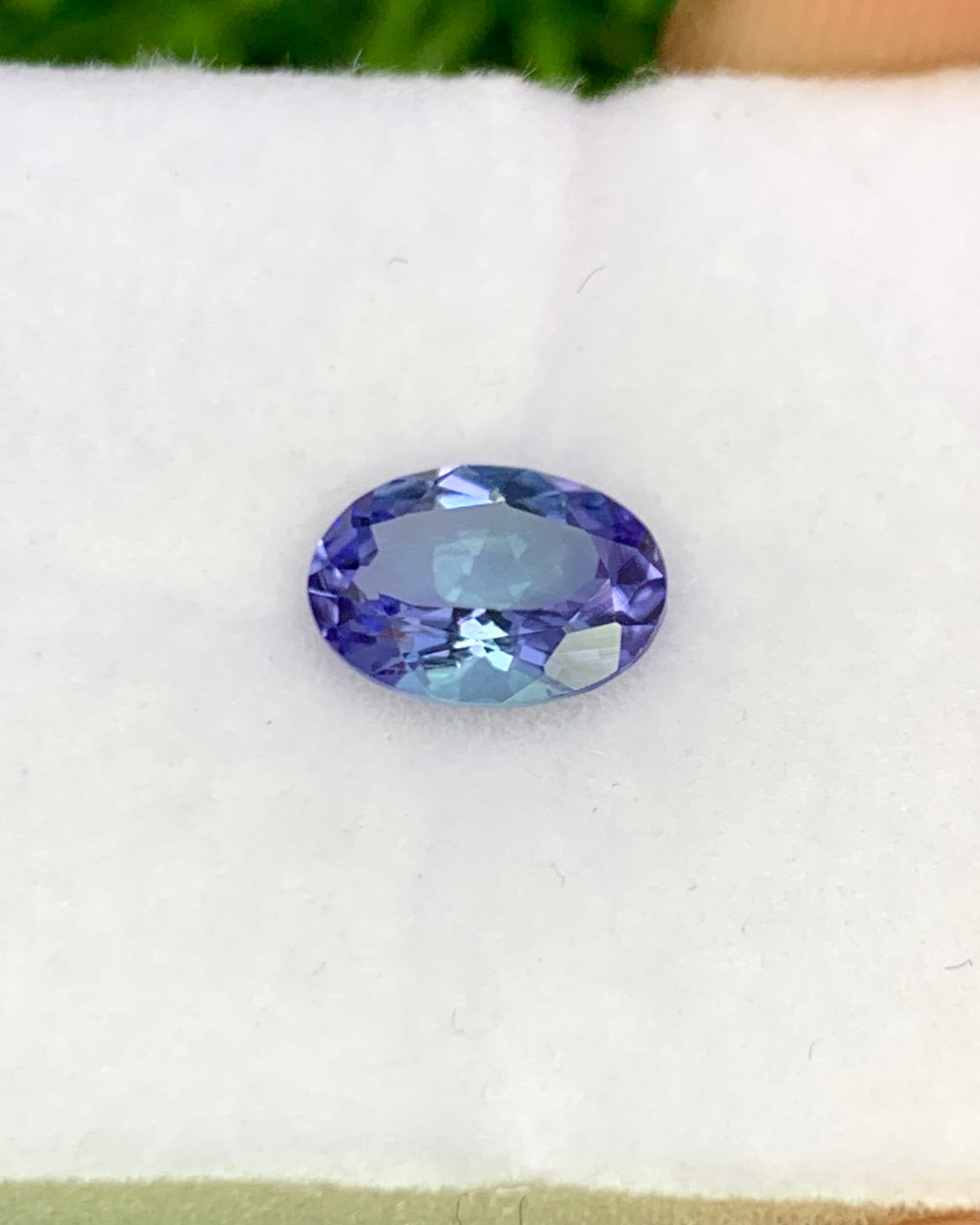 Natural Bi Color Tanzanite 0.96 Carat 7.5x5.5 MM Oval Shape Faceted Gemstone