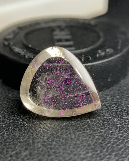 Natural Rare Pink Fire Quartz 4.93 Carat 14x12 MM Heart Shape Covellite Quartz Gemstone from Brazil