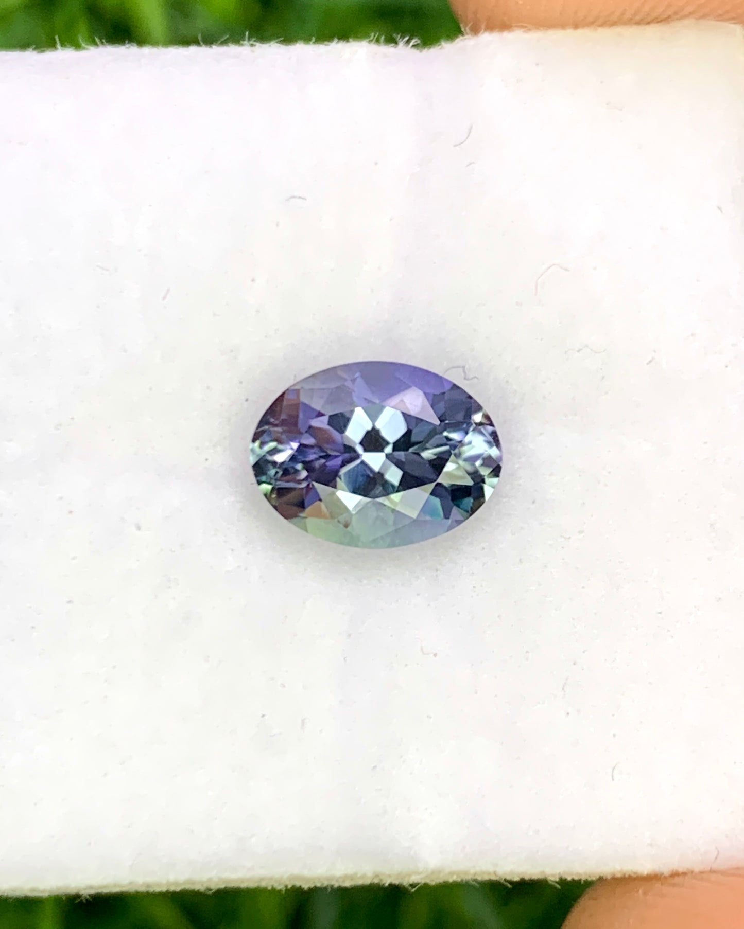 Natural Bi Color Tanzanite 1.10 Carat 7.6x5.7 MM Oval Shape Faceted Gemstone