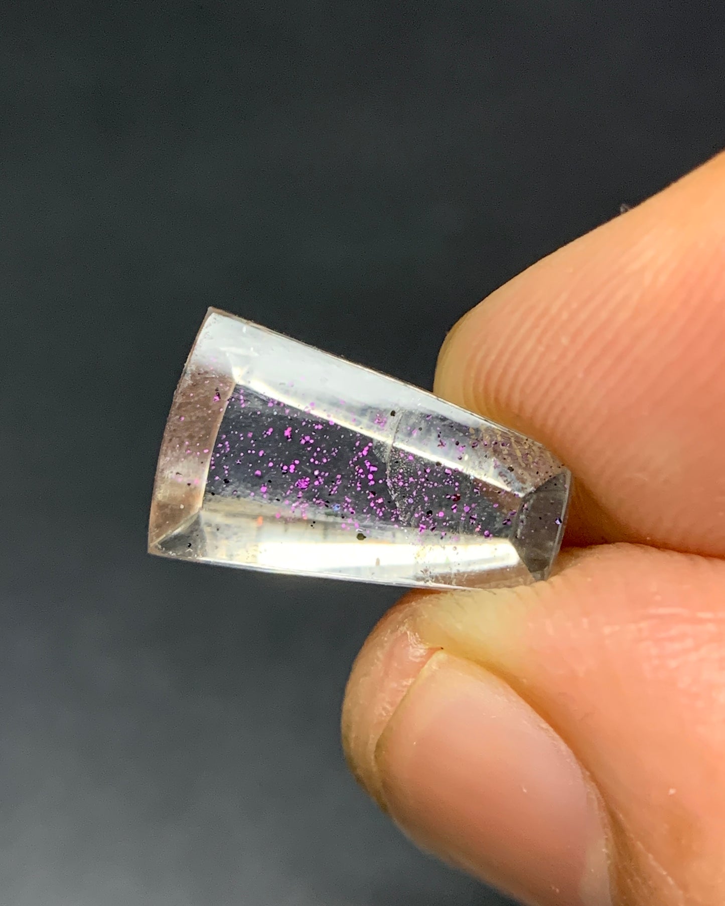 Natural Rare Pink Fire Quartz 3.78 Carat 13.2x8.2 MM Freeform Shape Covellite Quartz Gemstone from Brazil 