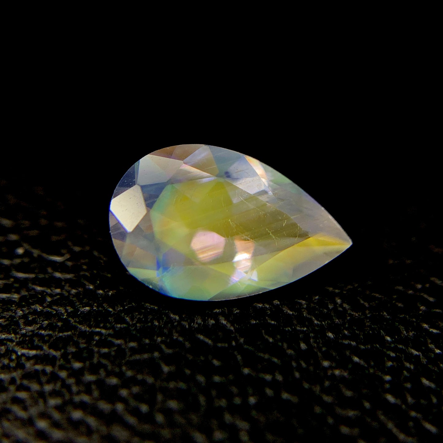 Natural Multi-Fire Rainbow Moonstone 0.54 Carat 7.7x4.9 MM Pear Shape Faceted Gemstone