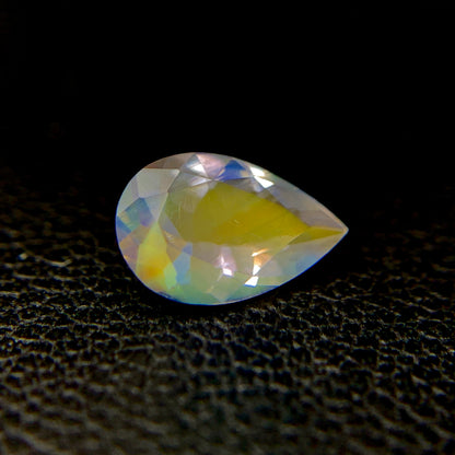 Natural Multi-Fire Rainbow Moonstone 0.54 Carat 7.7x4.9 MM Pear Shape Faceted Gemstone