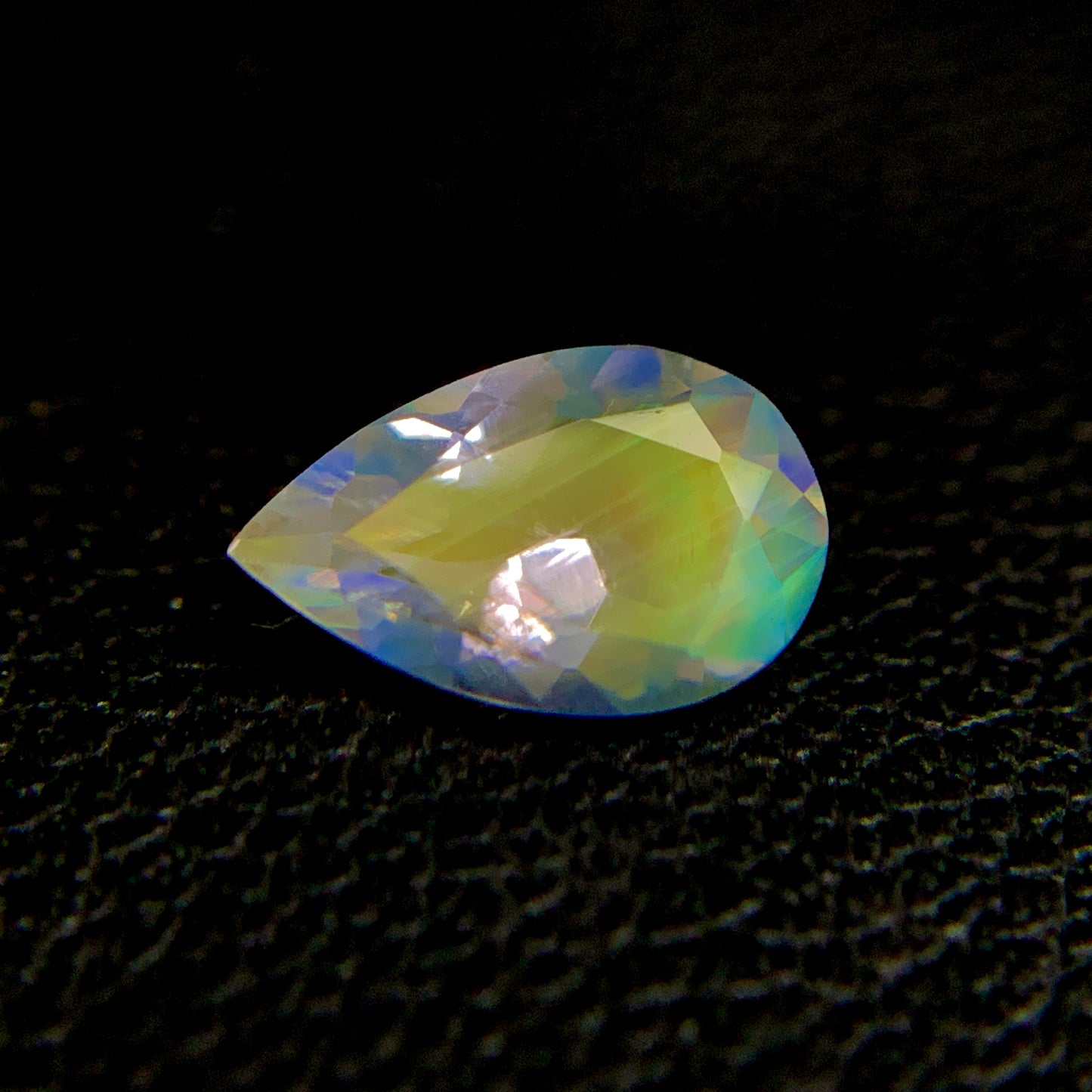 Natural Multi-Fire Rainbow Moonstone 0.54 Carat 7.7x4.9 MM Pear Shape Faceted Gemstone