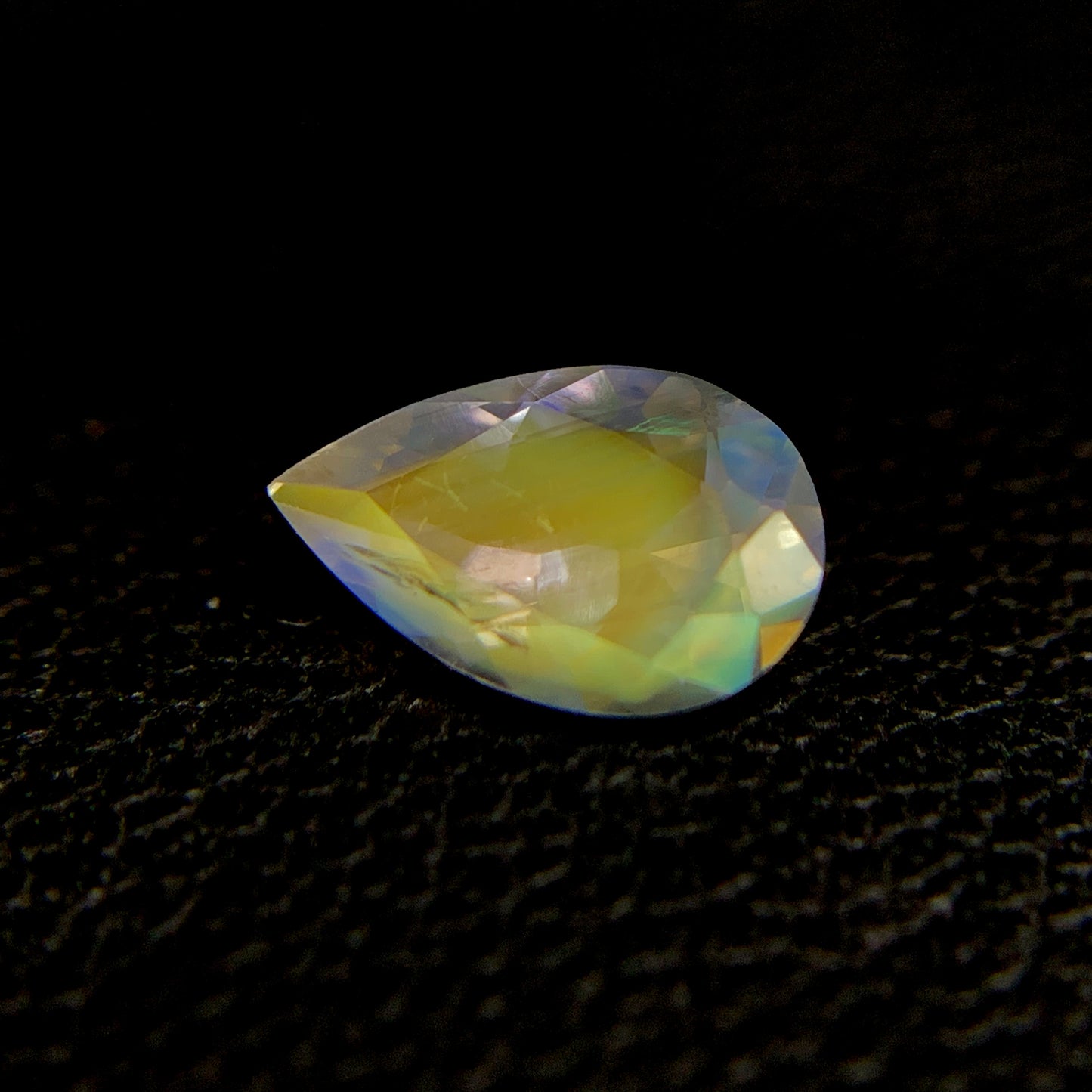 Natural Multi-Fire Rainbow Moonstone 0.54 Carat 7.7x4.9 MM Pear Shape Faceted Gemstone