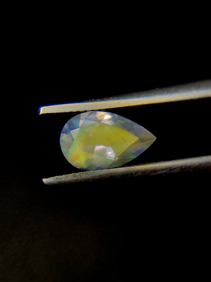 Natural Multi-Fire Rainbow Moonstone 0.54 Carat 7.7x4.9 MM Pear Shape Faceted Gemstone