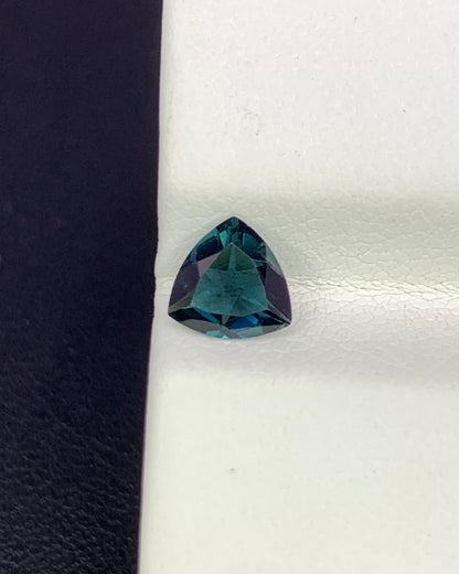 Natural Indicolite Tourmaline 0.65 Carat 6.1x6.1 MM Trillion Shape Faceted Gemstone