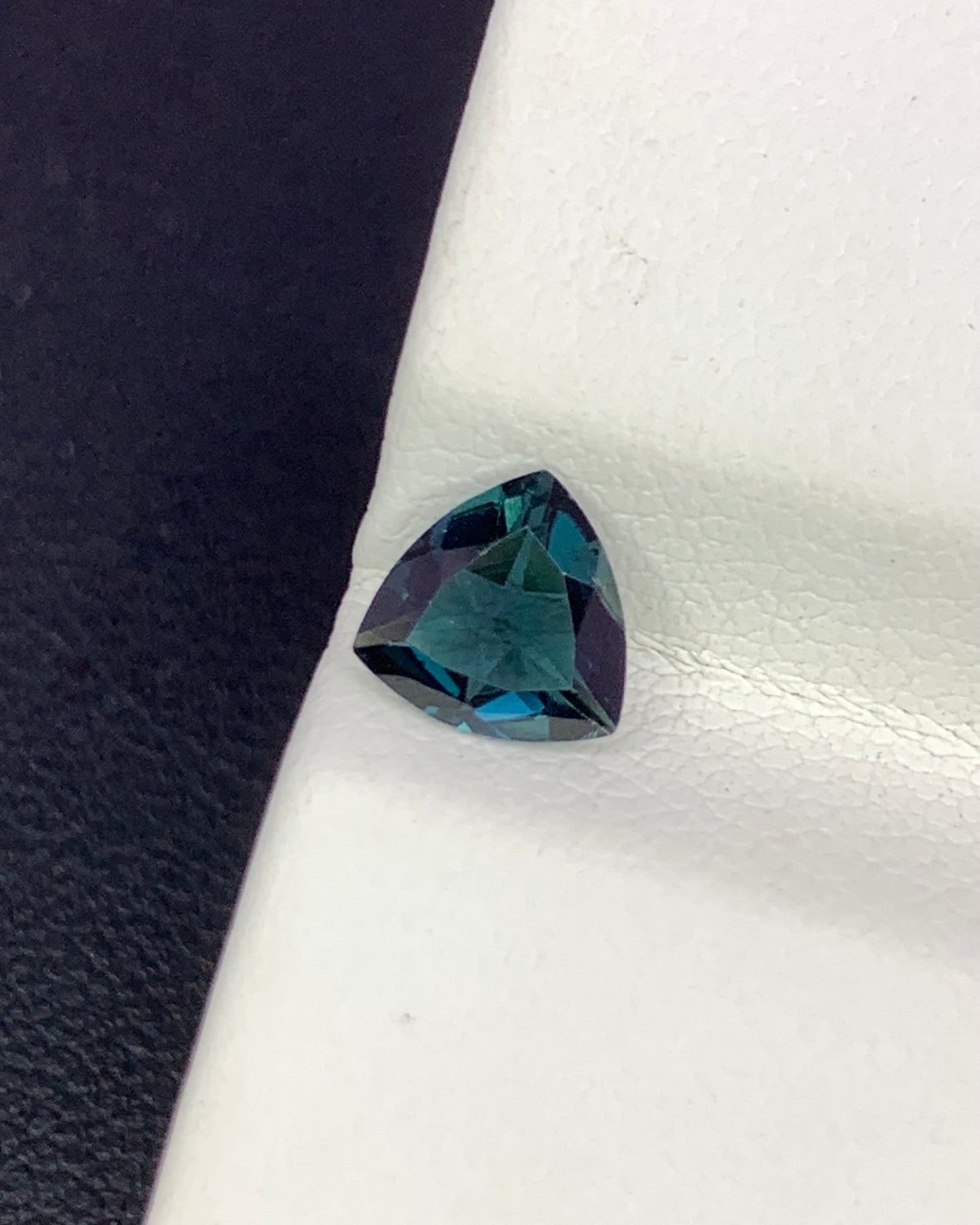 Natural Indicolite Tourmaline 0.65 Carat 6.1x6.1 MM Trillion Shape Faceted Gemstone