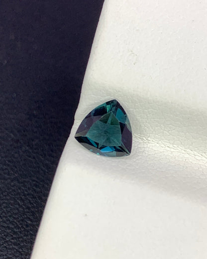 Natural Indicolite Tourmaline 0.65 Carat 6.1x6.1 MM Trillion Shape Faceted Gemstone