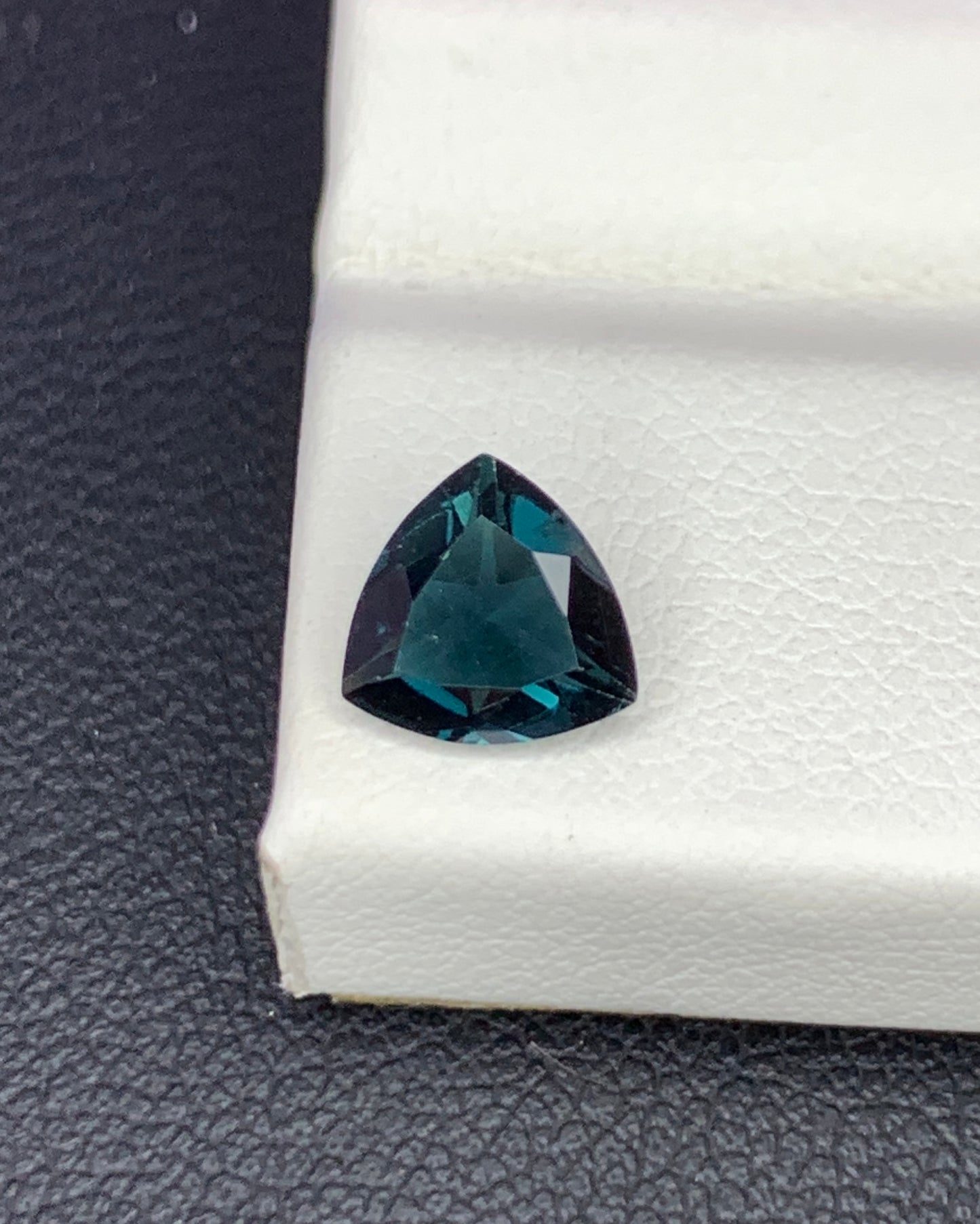 Natural Indicolite Tourmaline 0.65 Carat 6.1x6.1 MM Trillion Shape Faceted Gemstone