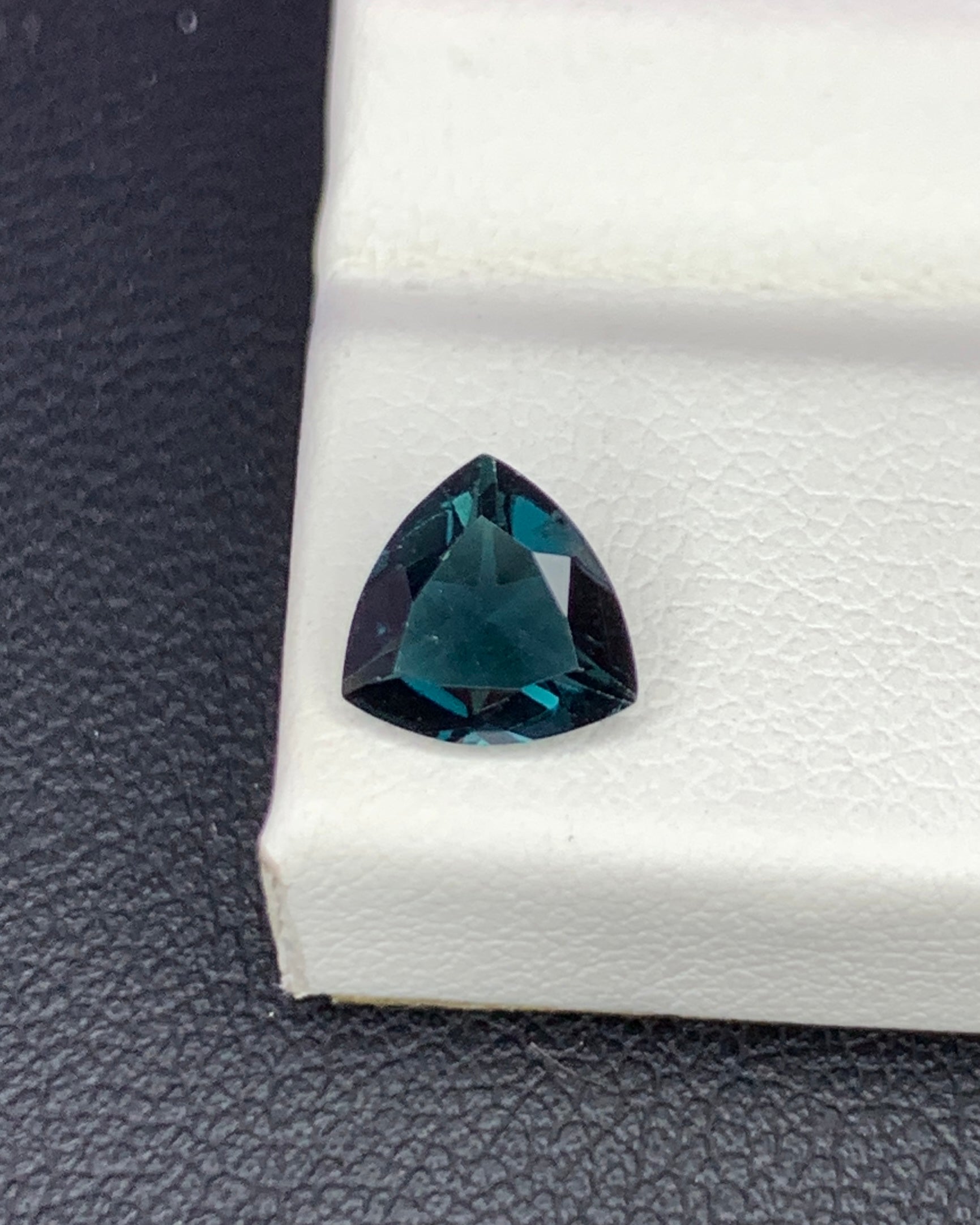 Natural Indicolite Tourmaline 0.65 Carat 6.1x6.1 MM Trillion Shape Faceted Gemstone