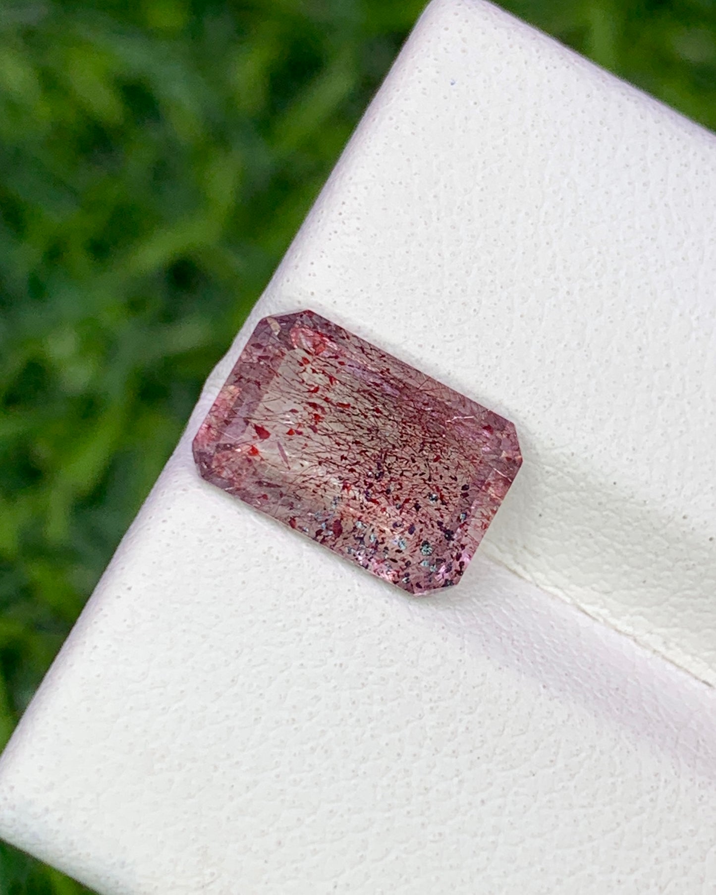 Natural Super Seven 2.12 Carat 10.3x6.9 MM Octagon Shape Faceted Gemstone with 7 Crystals Healing Stone Seven Chakra Melody Stone