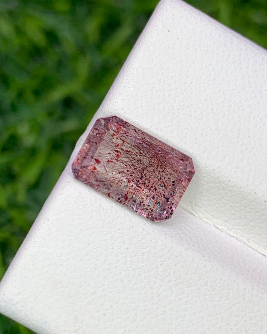 Natural Super Seven 2.12 Carat 10.3x6.9 MM Octagon Shape Faceted Gemstone with 7 Crystals Healing Stone Seven Chakra Melody Stone