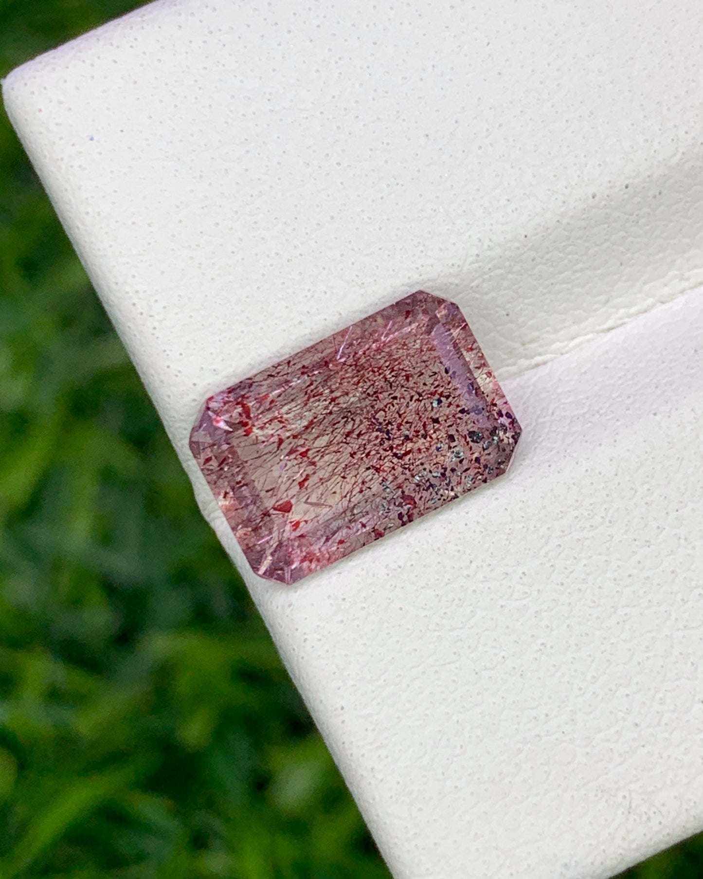 Natural Super Seven 2.12 Carat 10.3x6.9 MM Octagon Shape Faceted Gemstone with 7 Crystals Healing Stone Seven Chakra Melody Stone