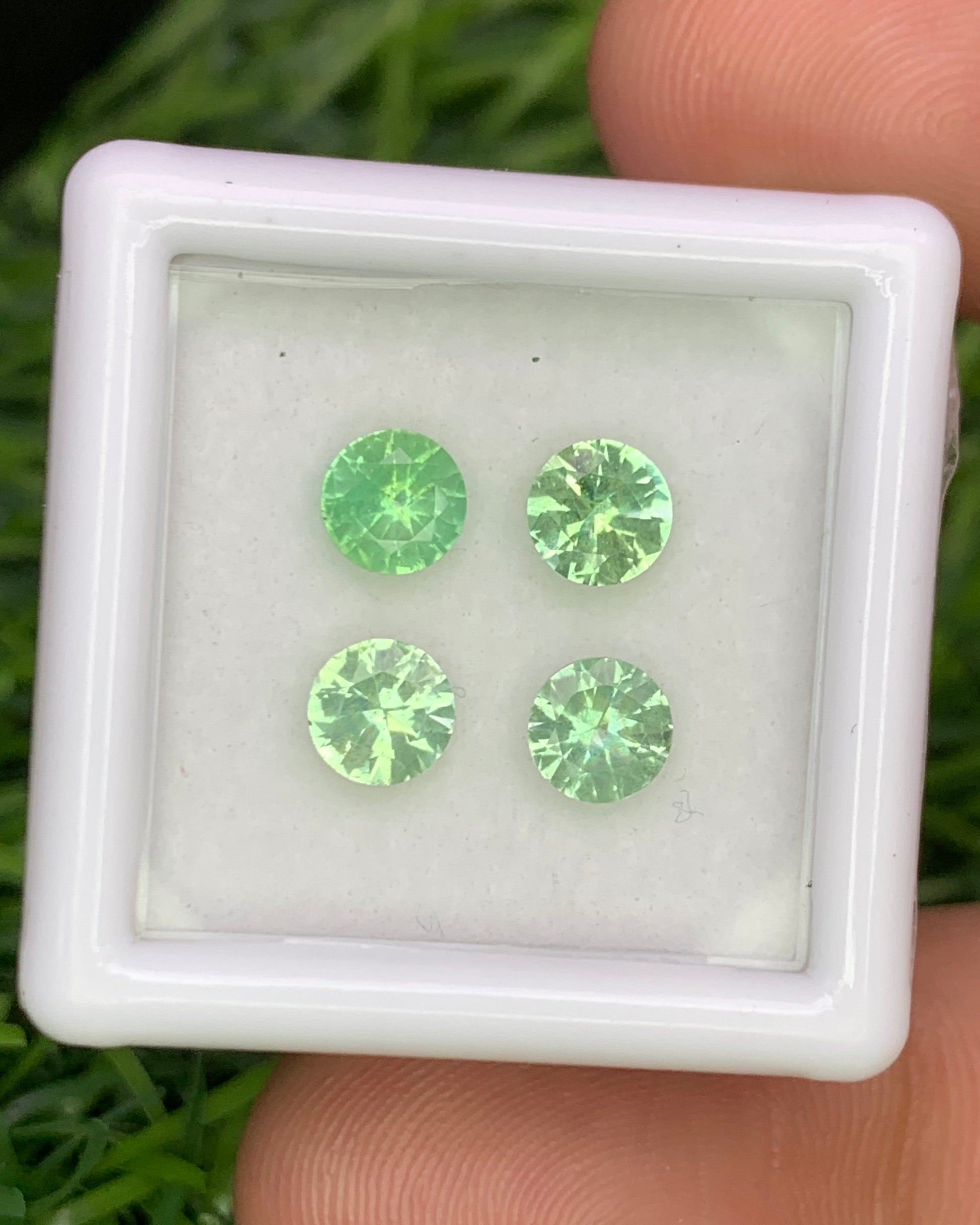 Natural Rare Kornerupine Lot 1.82 Carat 5x5 MM Round Shape Faceted Gemstone 4 Piece Lot 
