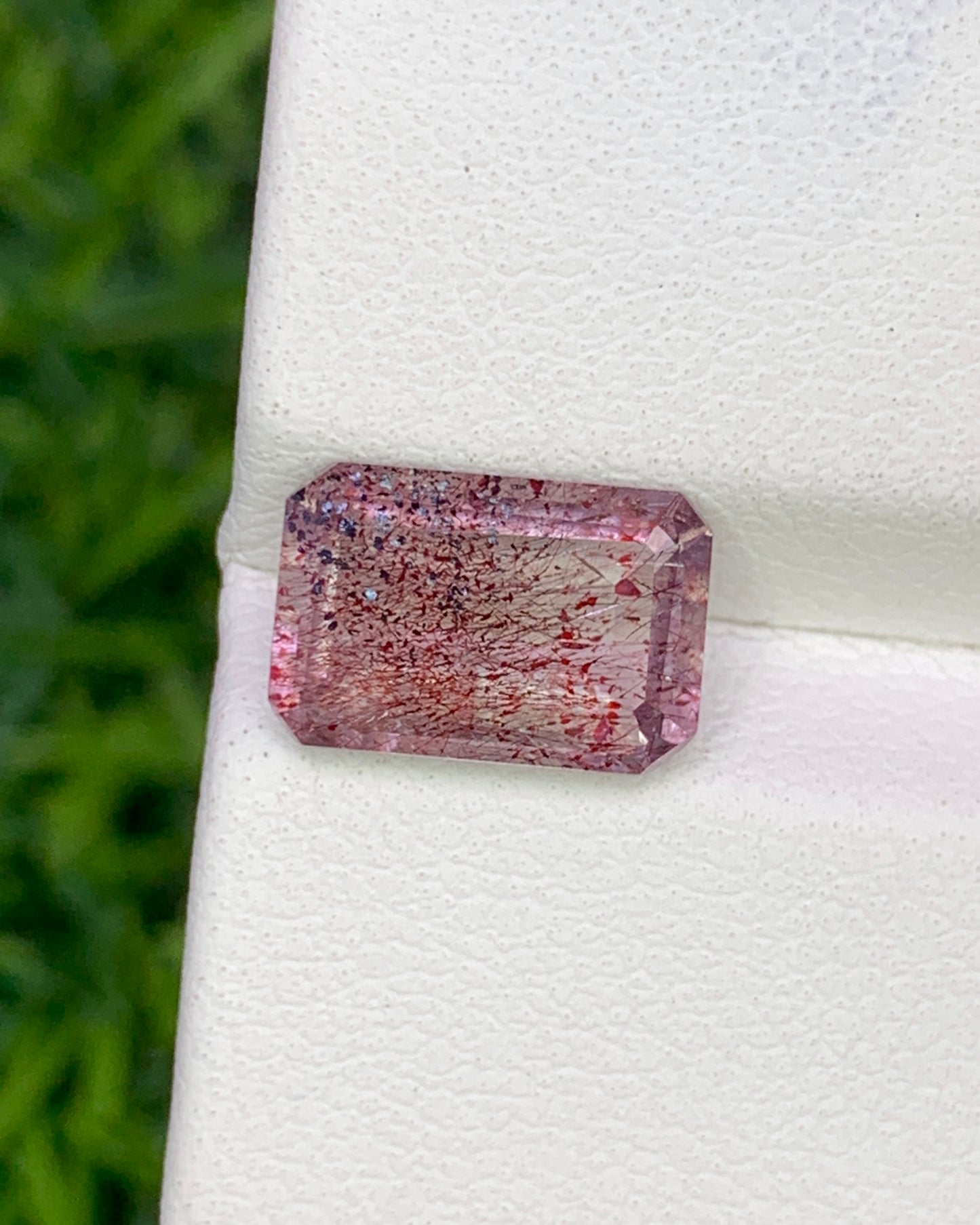 Natural Super Seven 2.12 Carat 10.3x6.9 MM Octagon Shape Faceted Gemstone with 7 Crystals Healing Stone Seven Chakra Melody Stone