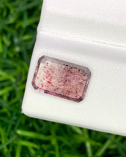 Natural Super Seven 2.12 Carat 10.3x6.9 MM Octagon Shape Faceted Gemstone with 7 Crystals Healing Stone Seven Chakra Melody Stone