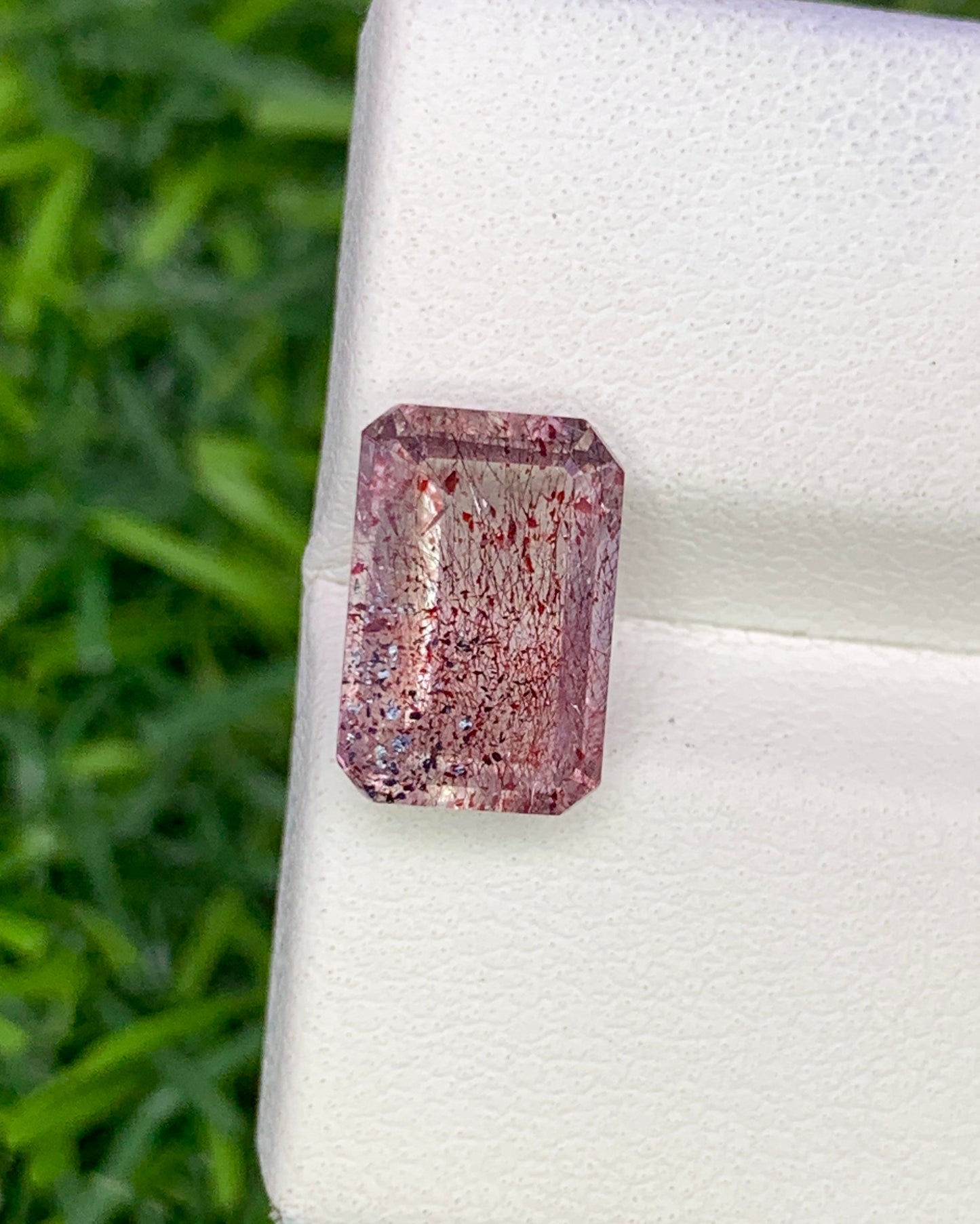 Natural Super Seven 2.12 Carat 10.3x6.9 MM Octagon Shape Faceted Gemstone with 7 Crystals Healing Stone Seven Chakra Melody Stone