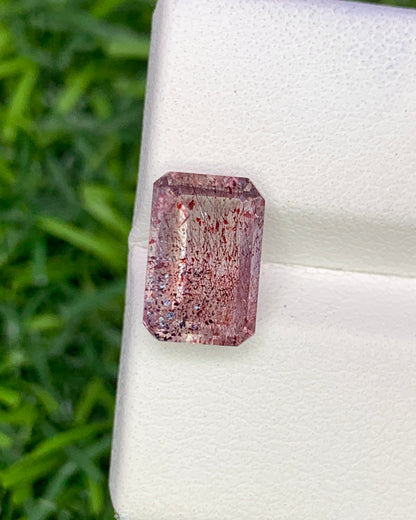 Natural Super Seven 2.12 Carat 10.3x6.9 MM Octagon Shape Faceted Gemstone with 7 Crystals Healing Stone Seven Chakra Melody Stone