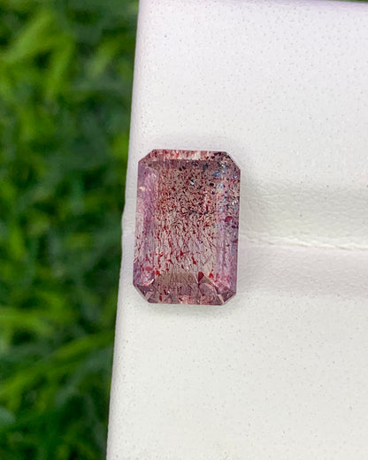 Natural Super Seven 2.12 Carat 10.3x6.9 MM Octagon Shape Faceted Gemstone with 7 Crystals Healing Stone Seven Chakra Melody Stone