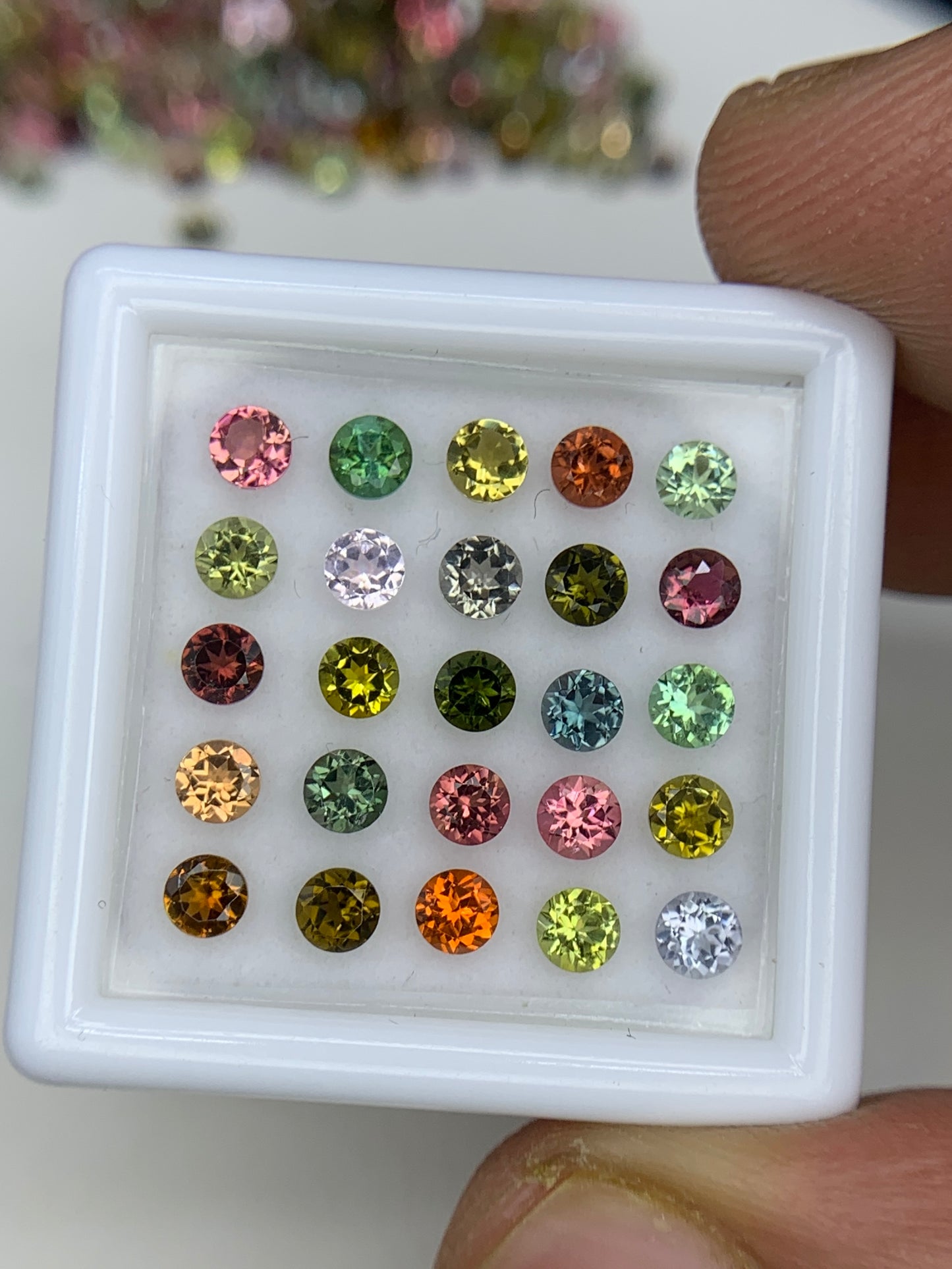 Natural Multi Color Tourmaline Lot 1.5 to 4.00 MM Round Shape Faceted Gemstone Lot