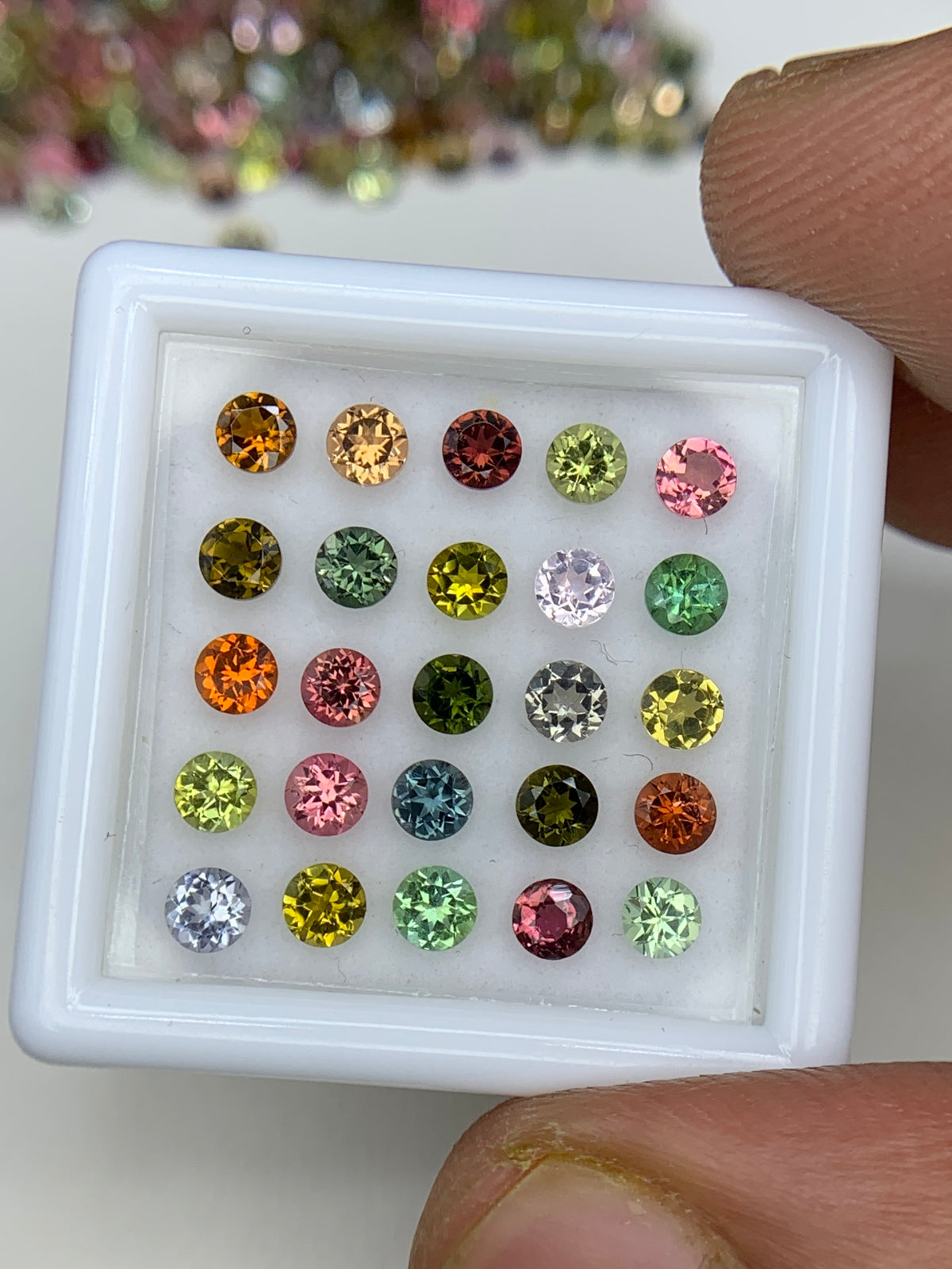 Natural Multi Color Tourmaline Lot 1.5 to 4.00 MM Round Shape Faceted Gemstone Lot