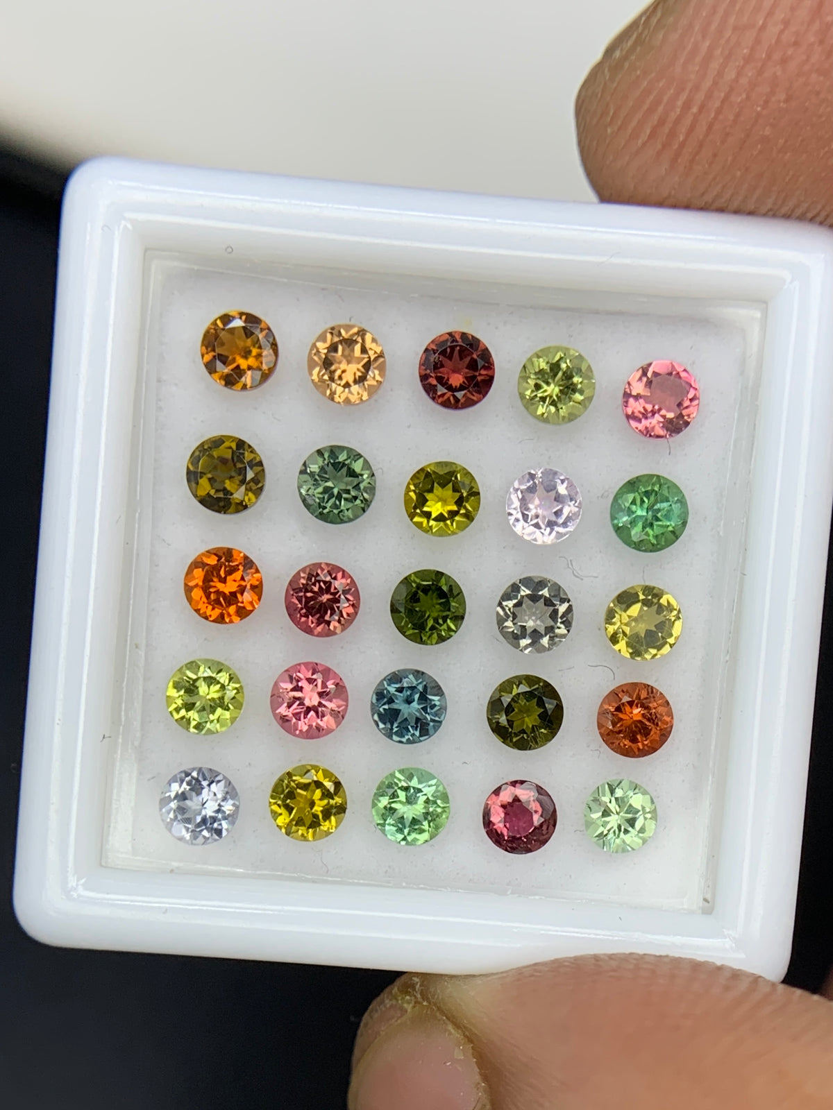 Natural Multi Color Tourmaline Lot 1.5 to 4.00 MM Round Shape Faceted Gemstone Lot