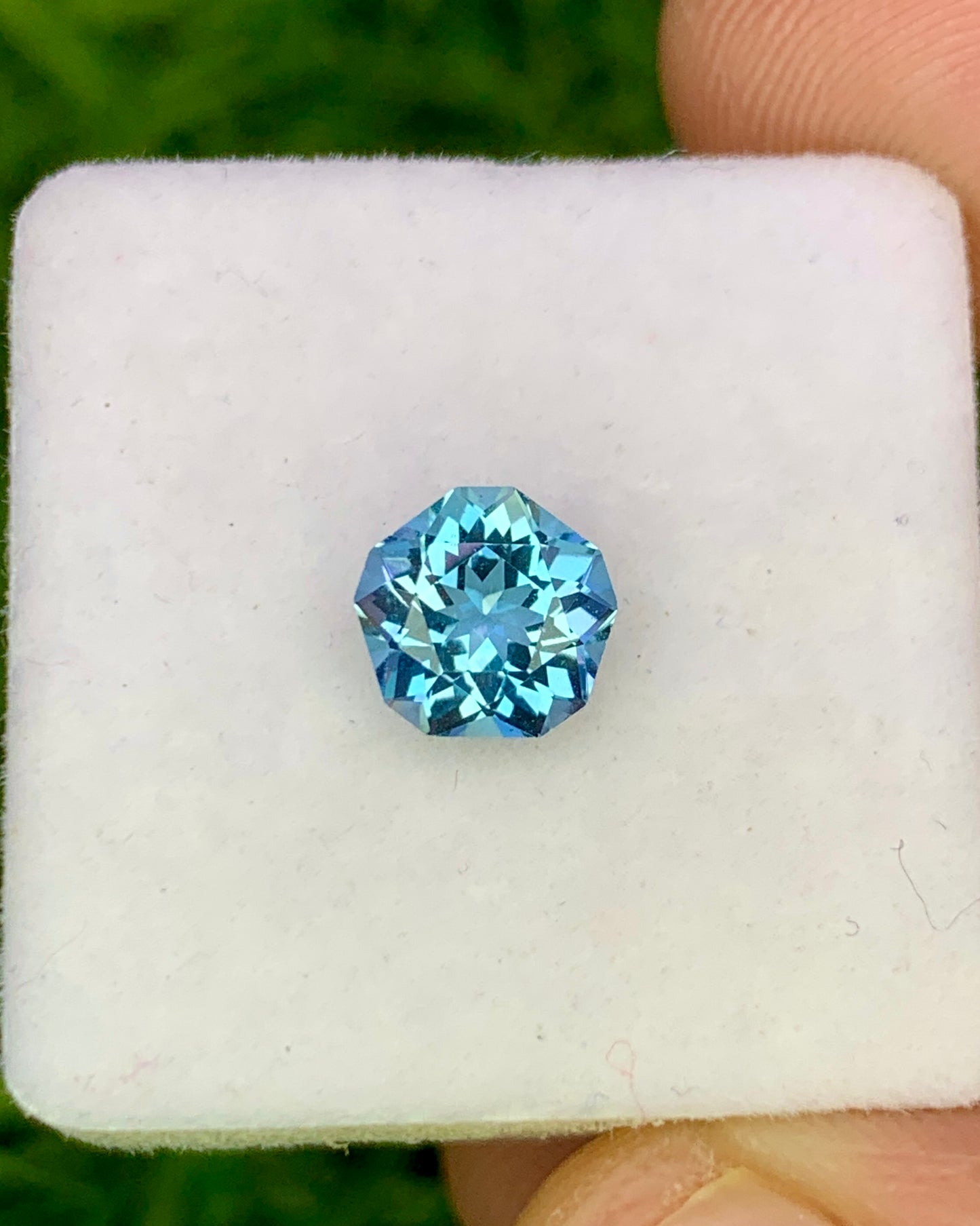 Natural Santa Maria Aquamarine 0.73 Carat 6x6 MM Fancy Shape Faceted Gemstone