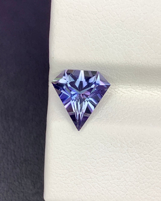 Natural Bi Color Tanzanite 1.47 Carat 8.8x8.6 MM Fancy Shape Faceted Gemstone