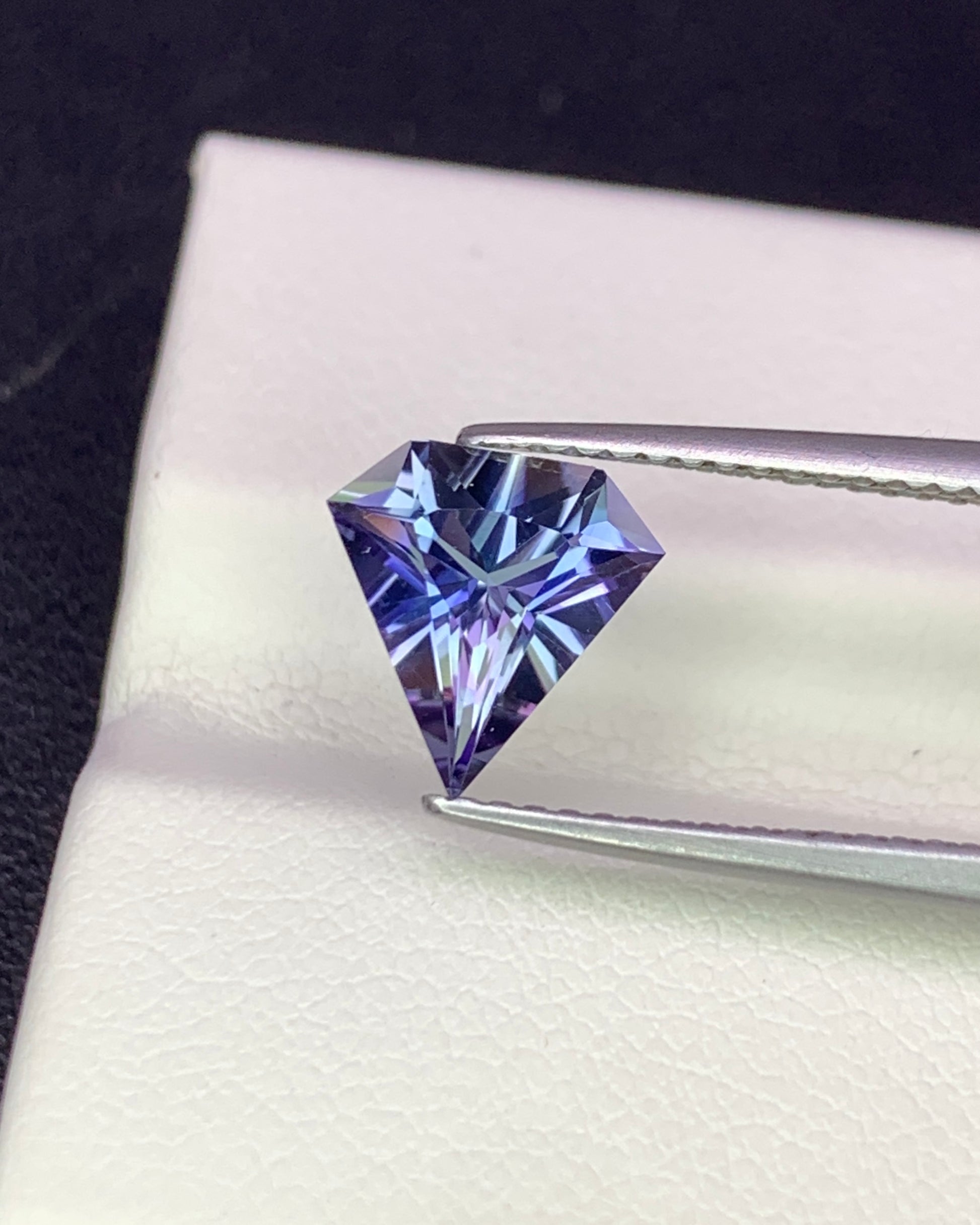 Natural Bi Color Tanzanite 1.47 Carat 8.8x8.6 MM Fancy Shape Faceted Gemstone