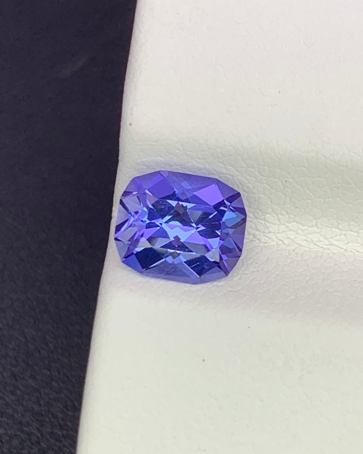 Natural Blue Tanzanite 1.40 Carat 7.4x6.2 MM Fancy Cushion Shape Faceted Gemstone 