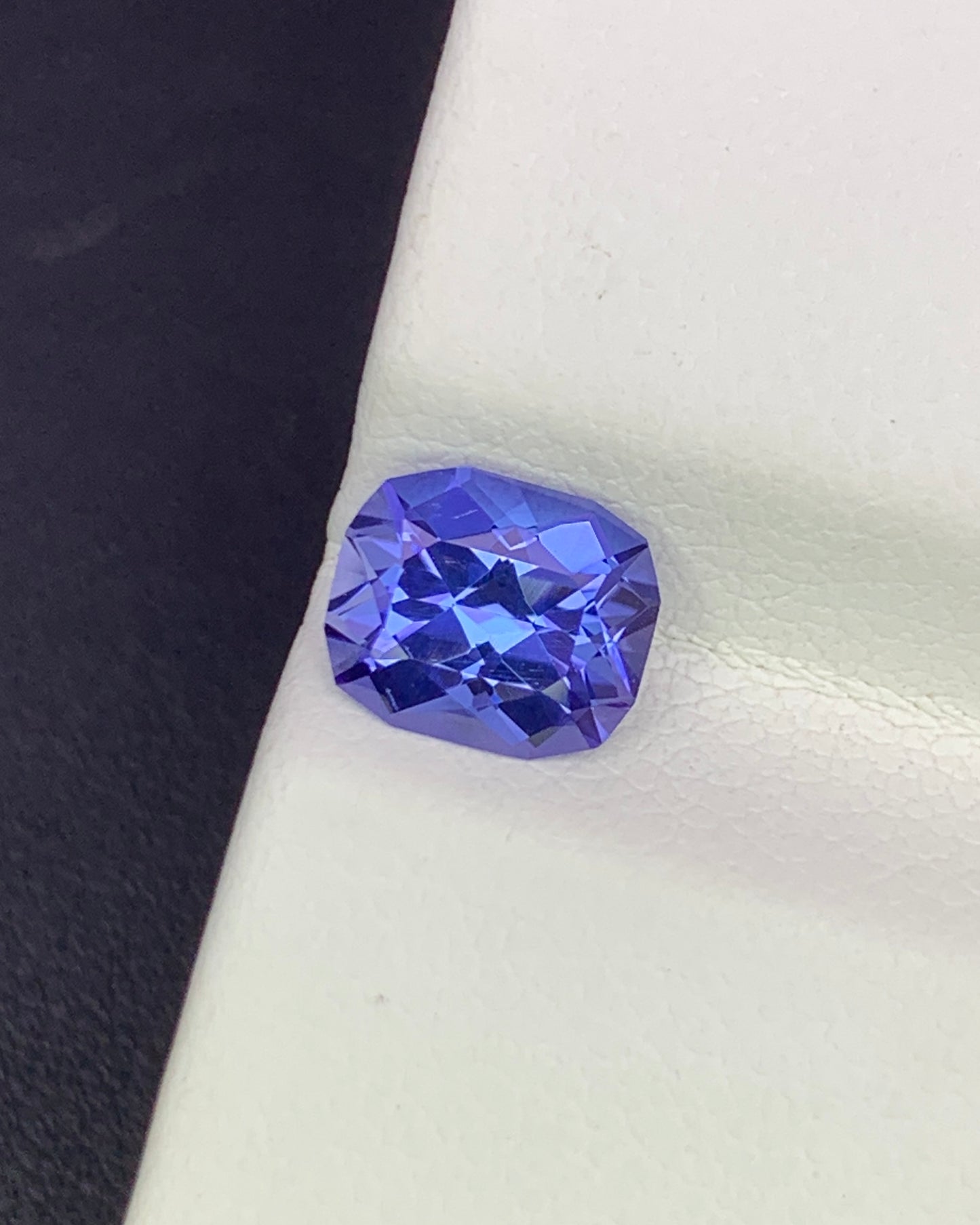 Natural Blue Tanzanite 1.40 Carat 7.4x6.2 MM Fancy Cushion Shape Faceted Gemstone 