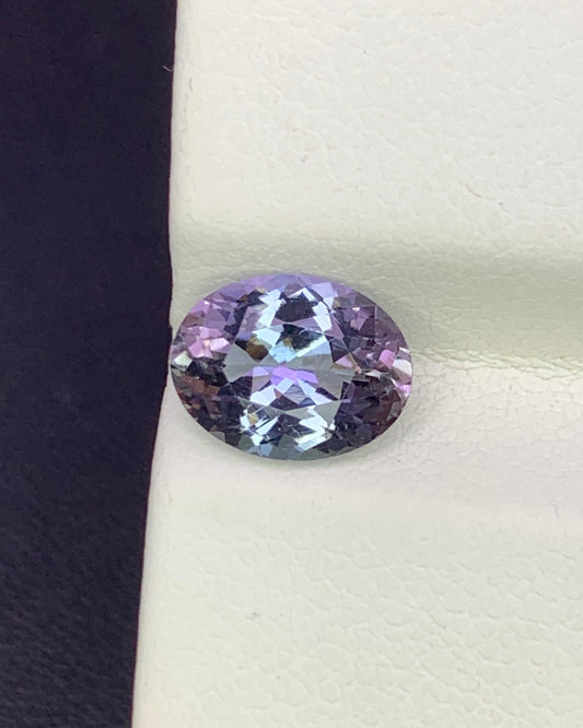 Natural Bi Color Tanzanite 2.00 Carat 8.8x6.8 MM Oval Shape Faceted Gemstone 