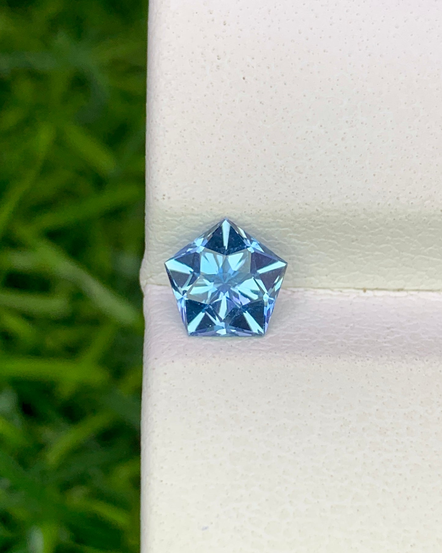 Natural Aquamarine 0.68 Carat 6x6 MM Pentagon Shape Faceted Gemstone