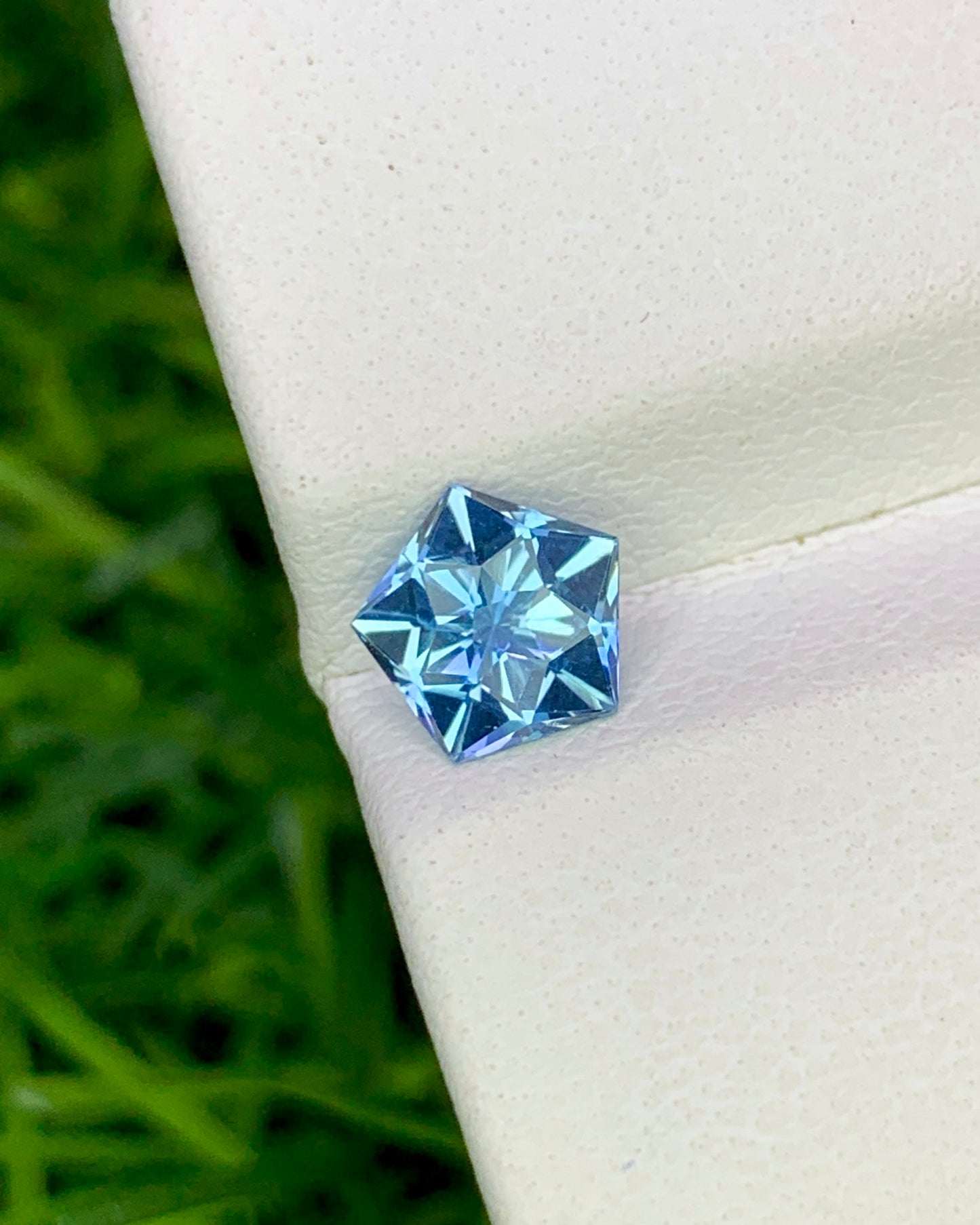 Natural Aquamarine 0.68 Carat 6x6 MM Pentagon Shape Faceted Gemstone