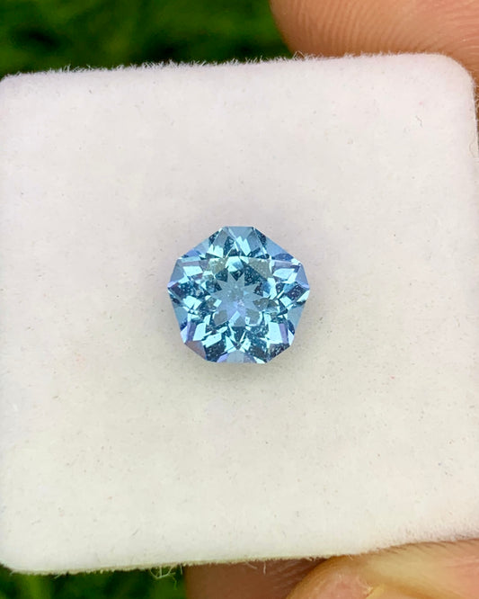 Natural Aquamarine 0.83 Carat 6.3x6.3 MM Fancy Shape Faceted Gemstone