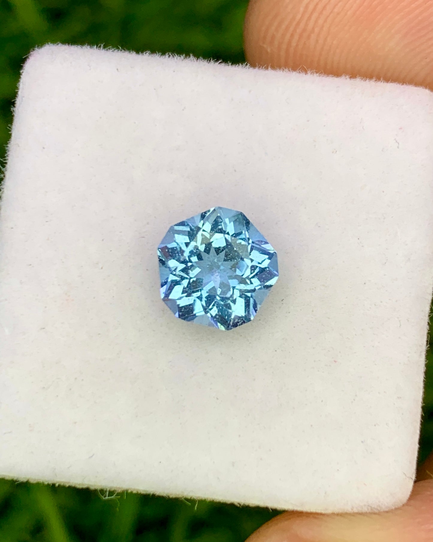 Natural Aquamarine 0.83 Carat 6.3x6.3 MM Fancy Shape Faceted Gemstone