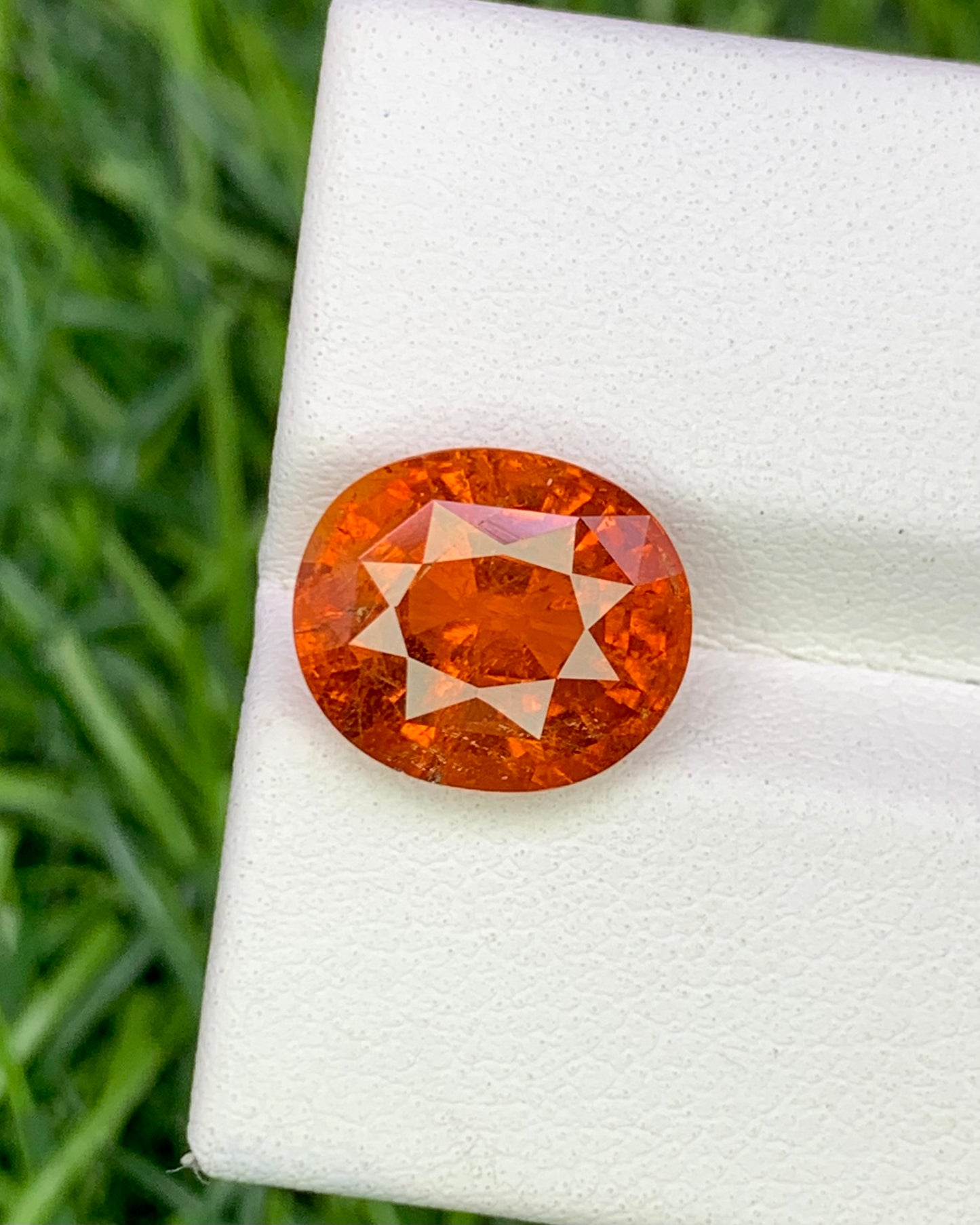 Natural Spessartite Garnet 5.75 Carat 10.9x9.3 MM Oval Shape Faceted Gemstone