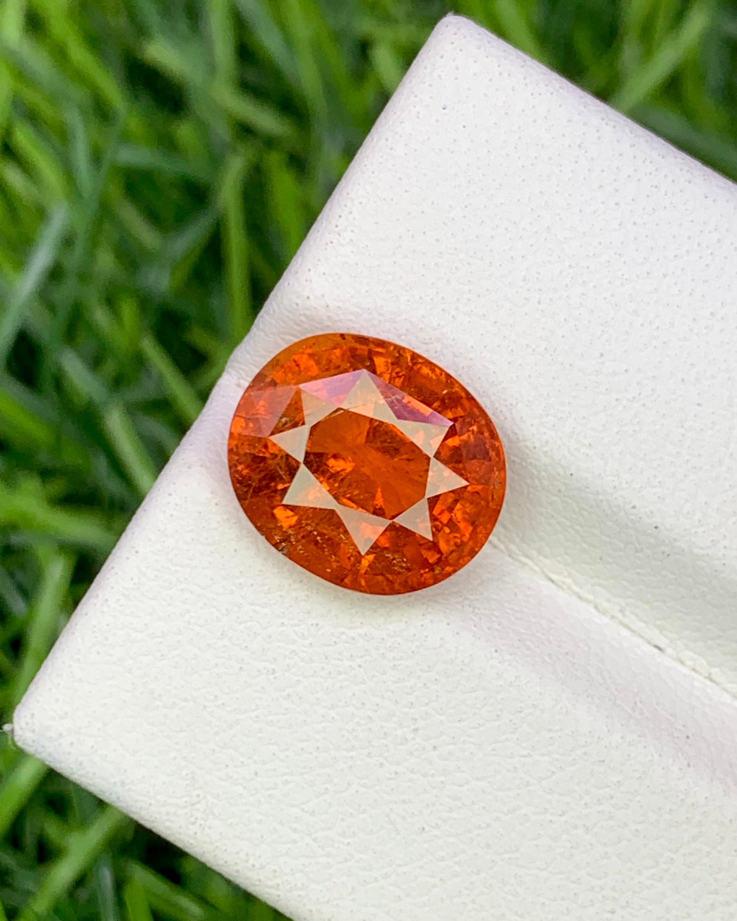 Natural Spessartite Garnet 5.75 Carat 10.9x9.3 MM Oval Shape Faceted Gemstone