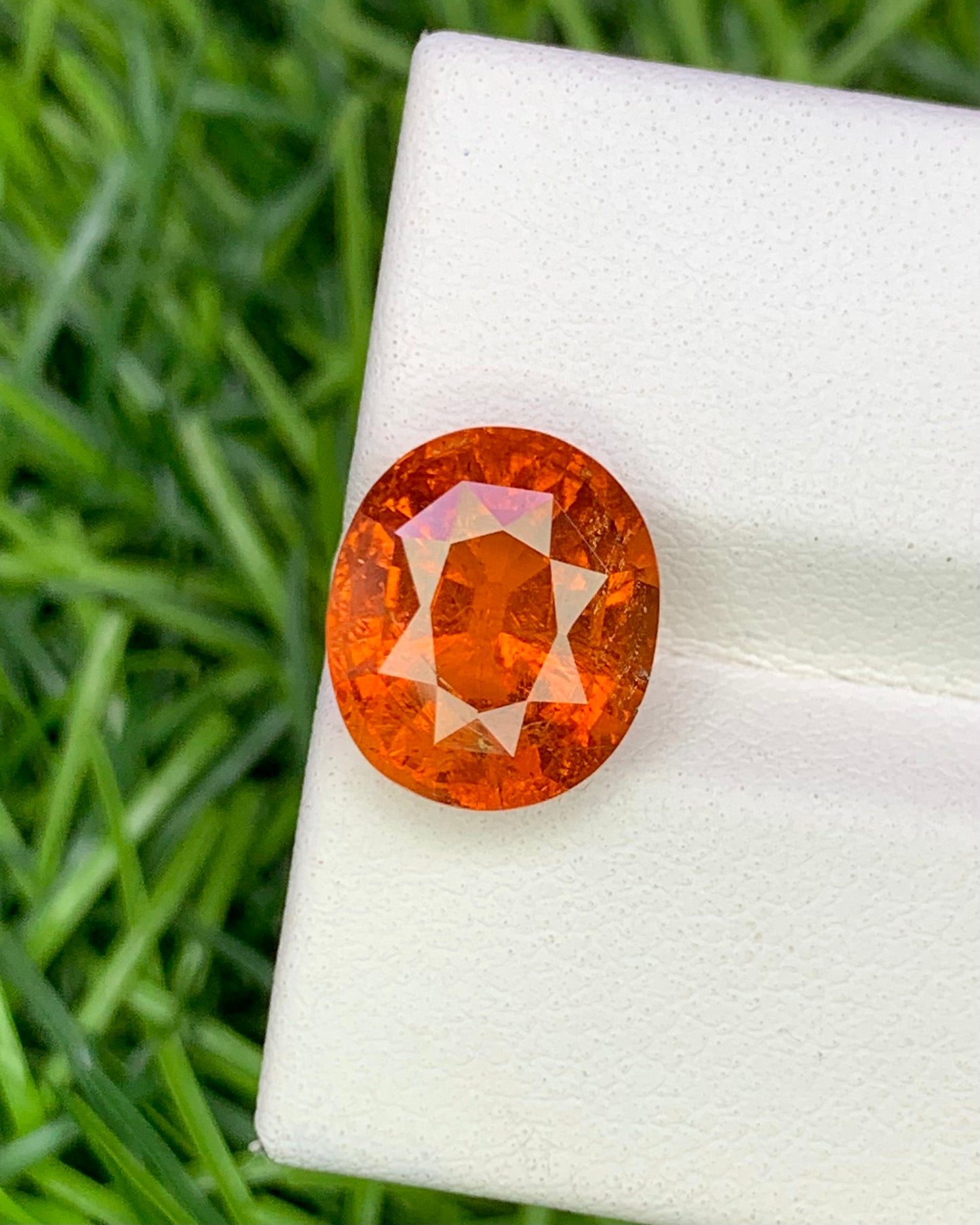 Natural Spessartite Garnet 5.75 Carat 10.9x9.3 MM Oval Shape Faceted Gemstone