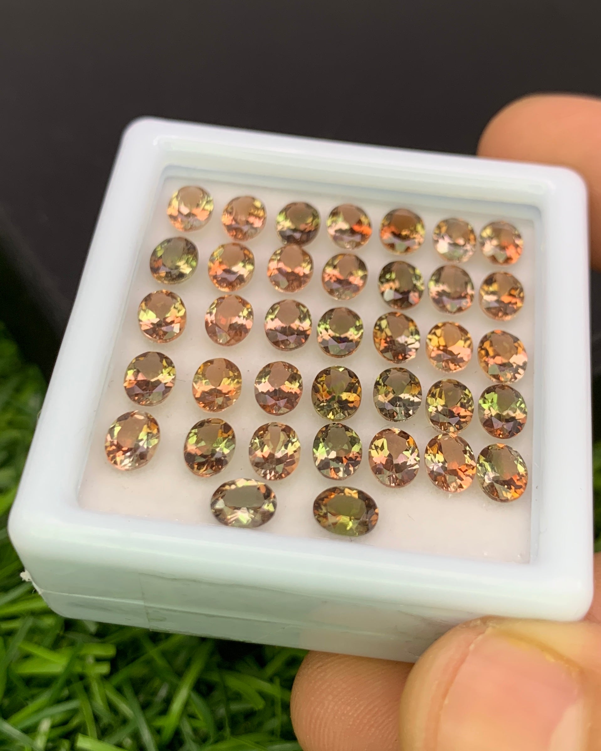 Natural Bi Color Andalusite Lot 5x4 MM Oval Shape Faceted Gemstone Lot 