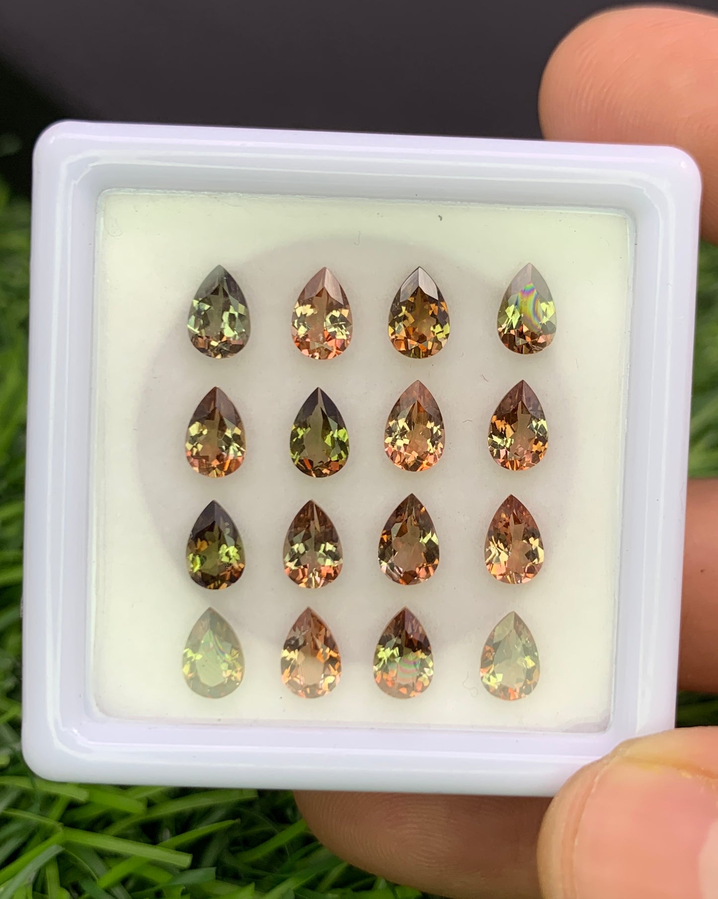Natural Bi Color Andalusite Lot 6x4 MM Pear Shape Faceted Gemstone Lot 