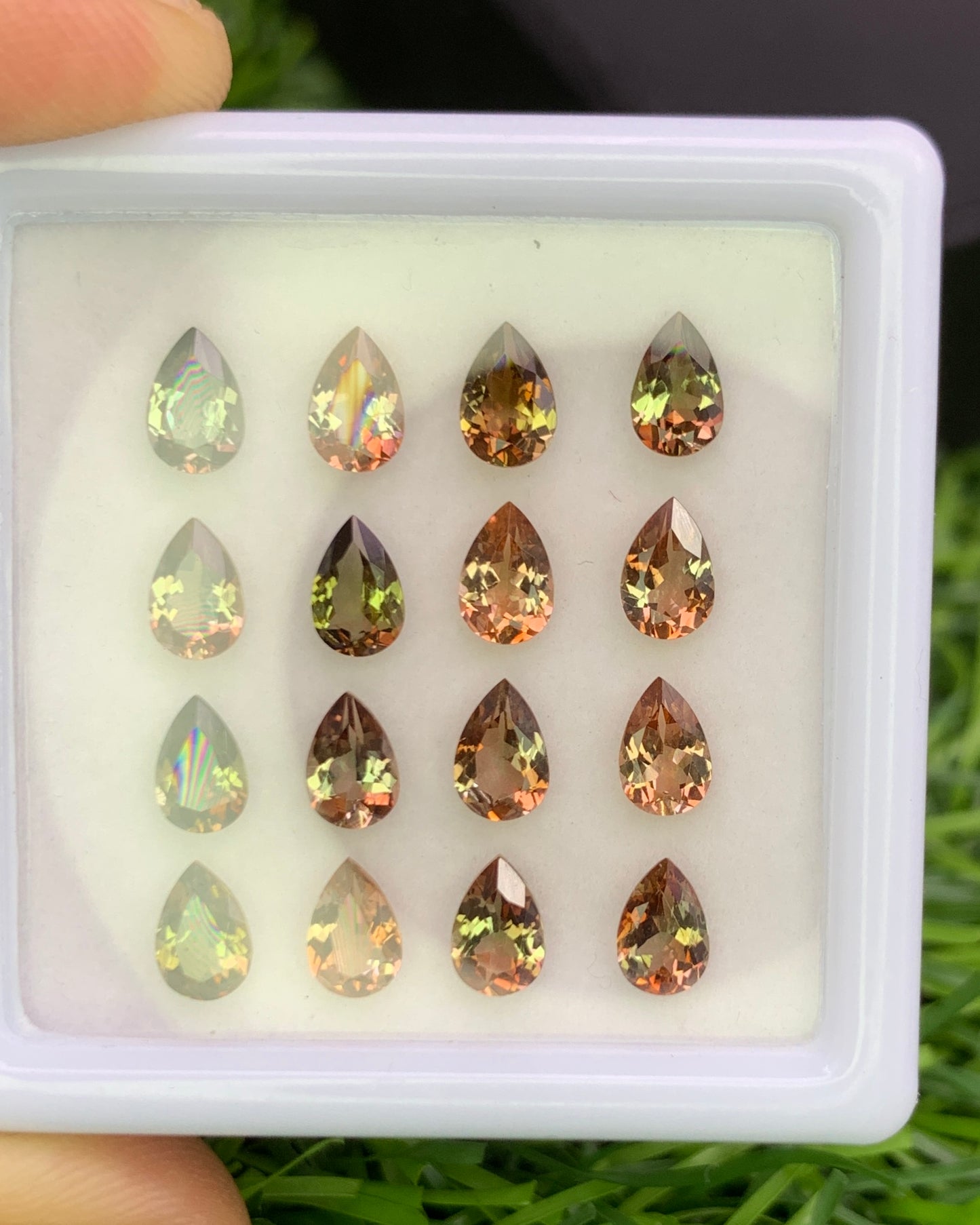 Natural Bi Color Andalusite Lot 6x4 MM Pear Shape Faceted Gemstone Lot 