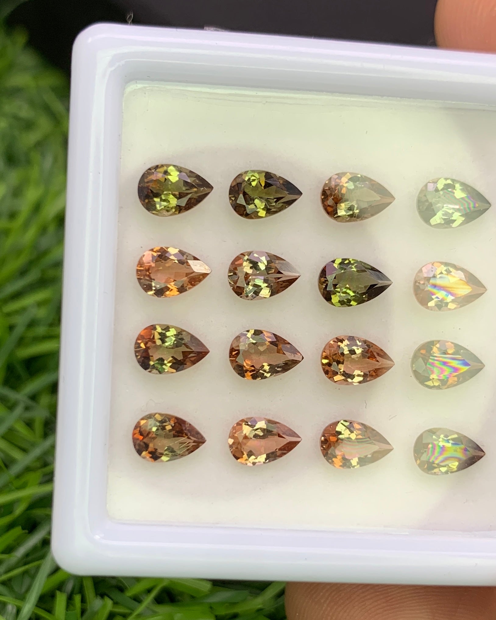 Natural Bi Color Andalusite Lot 6x4 MM Pear Shape Faceted Gemstone Lot 